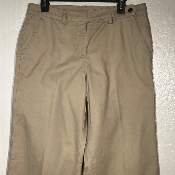 Ruby Rd Wide Leg Denim Chino Sand Beige Pants 8 (33x31) NWT - Picture 3 of 16